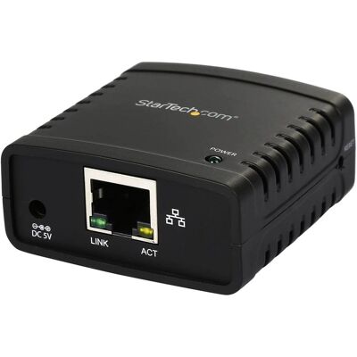 StarTech.com - 10/100Mbps Ethernet to USB 2.0 Network LPR Print Server, 10Base-T/100Base-TX Auto-sensing StarTech.com - 10/100Mbps Ethernet to USB 2.0 Network LPR Print Server, 10Base-T/100Base-TX Auto-sensing
