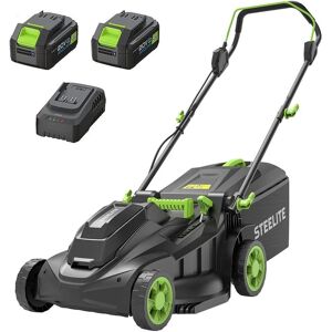 Steelite - 42V (2x21V) 17 Inch Electric Cordless Lawn Mower with 2 x 4.0 Ah Battery & Charger Steelite - 42V (2x21V) 17 Inch Electric Cordless Lawn Mower with 2 x 4.0 Ah Battery & Charger