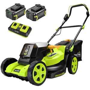 SnapFresh - 40V 17" Brushless Cordless Electric Lawn Mower with 2×5.0Ah Batteries & Fast Charger - Green SnapFresh - 40V 17" Brushless Cordless Electric Lawn Mower with 2×5.0Ah Batteries & Fast Charger - Green