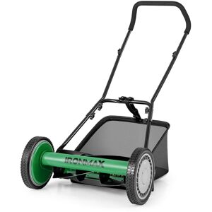 Costway - 16" Push Lawn Mower with 5-Blade 6.9 Gallon Removable Grass Catcher for Garden - Green Costway - 16" Push Lawn Mower with 5-Blade 6.9 Gallon Removable Grass Catcher for Garden - Green
