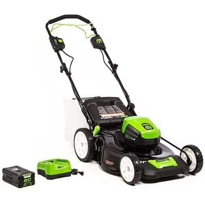 Greenworks - 80-Volt Pro 21-Inch Self Propelled Lawn Mower (1 x 4.0Ah Battery and 1 x Charger) - Green Greenworks - 80-Volt Pro 21-Inch Self Propelled Lawn Mower (1 x 4.0Ah Battery and 1 x Charger) - Green