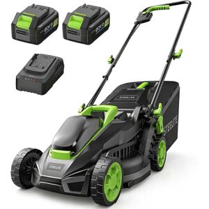 Steelite - 13-Inch 21V Cordless Electric Lawn Mower with Brushless Motor & 2 x 4.0Ah Battery Steelite - 13-Inch 21V Cordless Electric Lawn Mower with Brushless Motor & 2 x 4.0Ah Battery