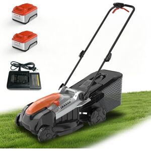 FODINGHILL - 18 Inch Electric Lawn Mower,2×20V Brushless Mower with 6-Position Height Adjustment,2×8.0Ah Batteries & Charger Included FODINGHILL - 18 Inch Electric Lawn Mower,2×20V Brushless Mower with 6-Position Height Adjustment,2×8.0Ah Batteries & Charger Included