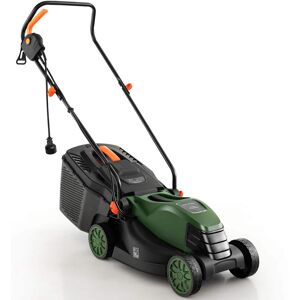 Costway - Electric Corded Lawn Mower 12-AMP 14-Inch Walk-Behind Lawnmower with Collection Box - Black + Green Costway - Electric Corded Lawn Mower 12-AMP 14-Inch Walk-Behind Lawnmower with Collection Box - Black + Green