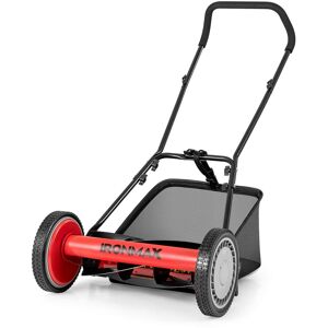 Costway - 16" Push Lawn Mower with 5-Blade 6.9 Gallon Removable Grass Catcher for Garden - Red Costway - 16" Push Lawn Mower with 5-Blade 6.9 Gallon Removable Grass Catcher for Garden - Red