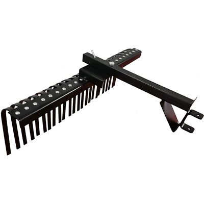 Field Tuff - FTF-48SHLR 48 Inch Wide Sleeve Hitch Landscape Rake for Lawn Tractor - Black Field Tuff - FTF-48SHLR 48 Inch Wide Sleeve Hitch Landscape Rake for Lawn Tractor - Black