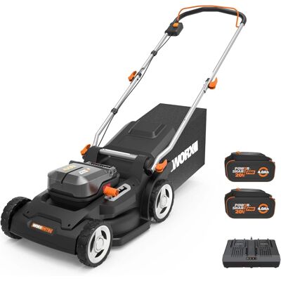 WORX - WG745 40V 17'' Cordless Push Lawn Mower (2 Batteries & Charger Included) - Black WORX - WG745 40V 17'' Cordless Push Lawn Mower (2 Batteries & Charger Included) - Black