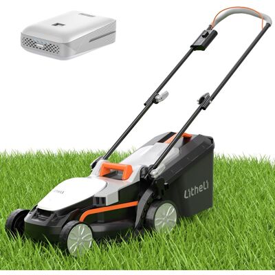 Litheli - 20V U20 Handy+ 13-Inch Cordless Lawn Mower (1 x 4.0Ah Battery and Cable) 5 Heights Adjustment - Orange/White /Black Litheli - 20V U20 Handy+ 13-Inch Cordless Lawn Mower (1 x 4.0Ah Battery and Cable) 5 Heights Adjustment - Orange/White /Black