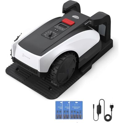 ECOVACS Robotics - Goat O1000 RTK Care Robotic Lawn Mower RTK Precision Navigation, No Perimeter Wire, Multi-Zone, Includes 36 Extra Blades - White ECOVACS Robotics - Goat O1000 RTK Care Robotic Lawn Mower RTK Precision Navigation, No Perimeter Wire, Multi-Zone, Includes 36 Extra Blades - White