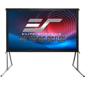 Elite Screens - Yard Master 2 WraithVeil® Dual Front/Rear Portable Folding-Frame Outdoor Screen, 180" diag., 16:9, OMS180H2-DUAL - Black trim/silver frame Elite Screens - Yard Master 2 WraithVeil® Dual Front/Rear Portable Folding-Frame Outdoor Screen, 180" diag., 16:9, OMS180H2-DUAL - Black trim/silver frame