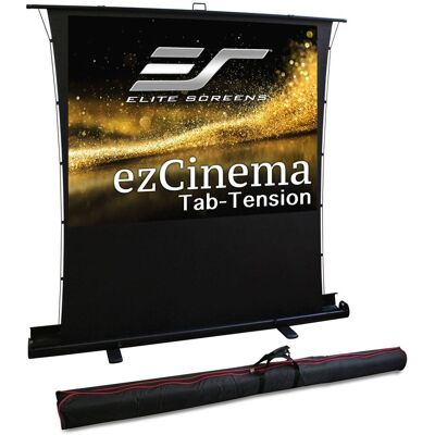 Elite Screens - ezCinema Tab-Tension Floor Pull-Up Matte White Free-Standing 4K UHD Projector Screen, 90" diag., 4:3, Carry Bag,FT90XWV - Black Elite Screens - ezCinema Tab-Tension Floor Pull-Up Matte White Free-Standing 4K UHD Projector Screen, 90" diag., 4:3, Carry Bag,FT90XWV - Black