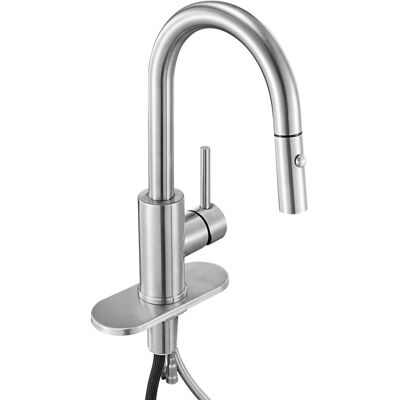 VEVOR - Single Handle Sink Faucet, Kitchen Faucet with Pull Down Sprayer, Suitable for Bathroom, RV, Bar Sink - Brushed nickel VEVOR - Single Handle Sink Faucet, Kitchen Faucet with Pull Down Sprayer, Suitable for Bathroom, RV, Bar Sink - Brushed nickel