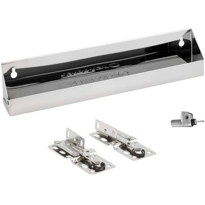 Rev-A-Shelf - 14.25" Tip Out Tray Soft-close for Sink Base Cabinet, 6581-14SS-SC-1 - Silver Rev-A-Shelf - 14.25" Tip Out Tray Soft-close for Sink Base Cabinet, 6581-14SS-SC-1 - Silver