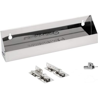 Rev-A-Shelf - 11.25" Tip Out Tray Soft-close for Sink Base Cabinet, 6581-11SS-SC-1 - Silver Rev-A-Shelf - 11.25" Tip Out Tray Soft-close for Sink Base Cabinet, 6581-11SS-SC-1 - Silver