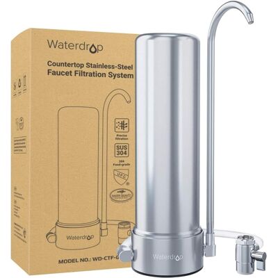 Waterdrop - WD-CTF-01 Water Filter for Sink Faucet - Silver Waterdrop - WD-CTF-01 Water Filter for Sink Faucet - Silver