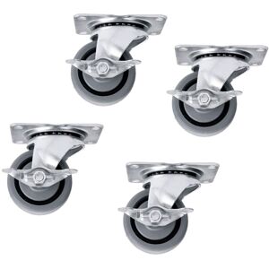Middle Atlantic - 5WLR Caster 4-Piece Kit - Silver Middle Atlantic - 5WLR Caster 4-Piece Kit - Silver