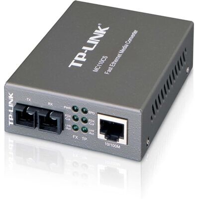 TP-Link - MC110CS - Fast Ethernet SFP to RJ45 Fiber Media Converter - Fiber to Ethernet Converter - 10/100Mbps RJ45 Port - Black TP-Link - MC110CS - Fast Ethernet SFP to RJ45 Fiber Media Converter - Fiber to Ethernet Converter - 10/100Mbps RJ45 Port - Black