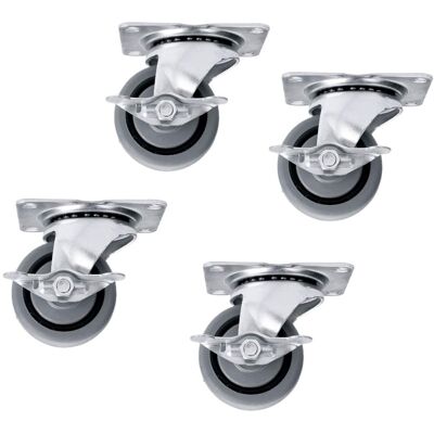 Middle Atlantic - 5WLR Caster 4-Piece Kit - Silver Middle Atlantic - 5WLR Caster 4-Piece Kit - Silver