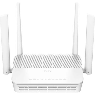 Cudy - AX3000 Multi Gigabit Dual Band Wi-Fi 6 Mesh Router, 2.5Gbps WAN RJ45, 4 Gigabit RJ45, 4 5dBi Antennas, MU-MIMO, VPN - White Cudy - AX3000 Multi Gigabit Dual Band Wi-Fi 6 Mesh Router, 2.5Gbps WAN RJ45, 4 Gigabit RJ45, 4 5dBi Antennas, MU-MIMO, VPN - White