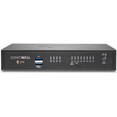 SonicWall - TZ270 Firewall (Gen 7), Appliance only 02-SSC-2821 - Black SonicWall - TZ270 Firewall (Gen 7), Appliance only 02-SSC-2821 - Black