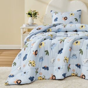 Bestier - Twin Kids Comforter Set – 2 Pcs All-Season Bedding with Skin-Friendly Lightweight Quilt & Pillowcase - Blue Bestier - Twin Kids Comforter Set – 2 Pcs All-Season Bedding with Skin-Friendly Lightweight Quilt & Pillowcase - Blue