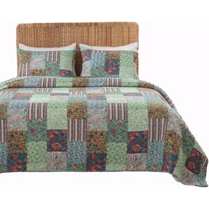 Greenland Home Fashions - Jasmin Luxurious Comfortable 3 Pieces Quilt Set King/Cal. King - Jade Greenland Home Fashions - Jasmin Luxurious Comfortable 3 Pieces Quilt Set King/Cal. King - Jade