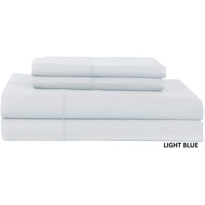 HN International Group - Hotel Concepts 500 Thread Count Sateen Sheet - 4 Piece Set - Queen - Lite blue HN International Group - Hotel Concepts 500 Thread Count Sateen Sheet - 4 Piece Set - Queen - Lite blue