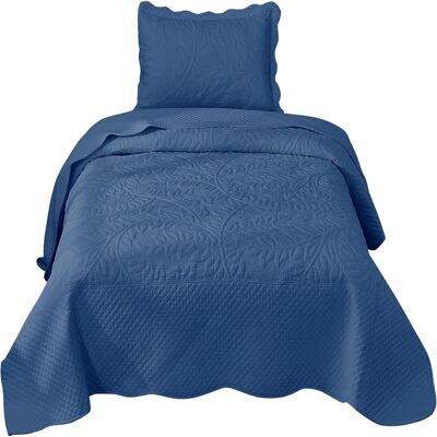 MarCielo - 2/3 Piece 100% Cotton Oversized Bedspread Lightweight Quilt Set - Cosmic Navy MarCielo - 2/3 Piece 100% Cotton Oversized Bedspread Lightweight Quilt Set - Cosmic Navy