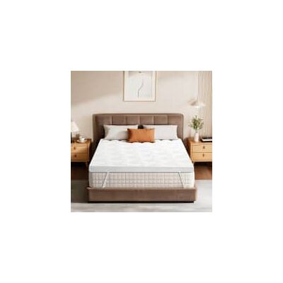 Dyonery - 4" Cooling Gel Memory Foam Mattress Topper, Premium Soft Cooling Sleep, Non-Slip Design with Removable Cover - White Dyonery - 4" Cooling Gel Memory Foam Mattress Topper, Premium Soft Cooling Sleep, Non-Slip Design with Removable Cover - White
