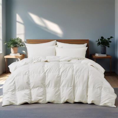 Peace Nest - All-season Goose Down Feather Fiber Comforter Duvet Insert, Twin - White Peace Nest - All-season Goose Down Feather Fiber Comforter Duvet Insert, Twin - White