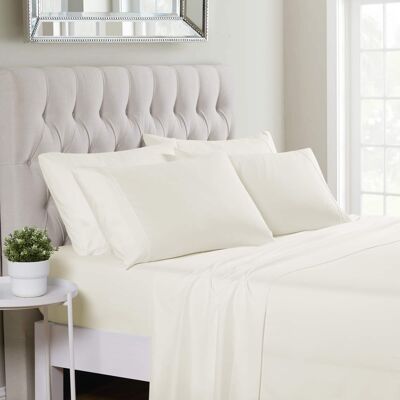 Sweet Home Collection - Deluxe Microfiber Sheet Set with Bonus Pillowcases, Ultra Soft 1500 Series, King - Ivory Sweet Home Collection - Deluxe Microfiber Sheet Set with Bonus Pillowcases, Ultra Soft 1500 Series, King - Ivory