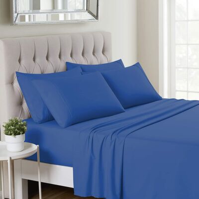 Sweet Home Collection - Deluxe Microfiber Sheet Set with Bonus Pillowcases, Ultra Soft 1500 Series, Twin XL - Royal Blue Sweet Home Collection - Deluxe Microfiber Sheet Set with Bonus Pillowcases, Ultra Soft 1500 Series, Twin XL - Royal Blue
