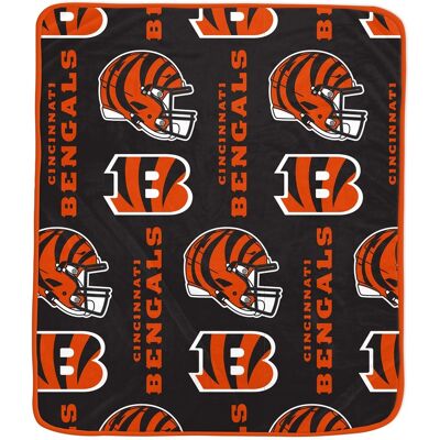 Pegasus - Cincinnati Bengals 50" x 60" Homefield Stacked Logos Ultra Soft Blanket - Multicolor Pegasus - Cincinnati Bengals 50" x 60" Homefield Stacked Logos Ultra Soft Blanket - Multicolor
