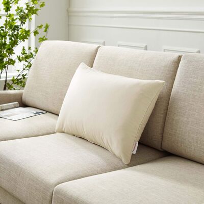 Modway - Enhance Lumbar Performance Velvet Throw Pillow - Ivory Modway - Enhance Lumbar Performance Velvet Throw Pillow - Ivory