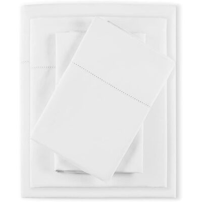 Gracie Mills - Evangeline 500TC Deep Pocket Sateen Weave Egyptian Cotton Sheet Set - White Gracie Mills - Evangeline 500TC Deep Pocket Sateen Weave Egyptian Cotton Sheet Set - White