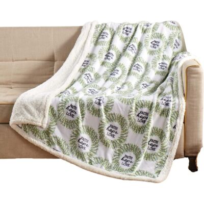 Noble House - Plazatex Faith, Hope & Love with Sherpa Plush Decorative All Season Plum Throw Blanket 50" x 60" - White Noble House - Plazatex Faith, Hope & Love with Sherpa Plush Decorative All Season Plum Throw Blanket 50" x 60" - White