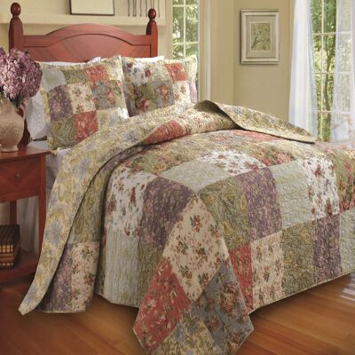 Greenland Home Fashions - Greenland Home Fashion Blooming Prairie Bedspread Set - 2 - Piece - Twin 68x86" - Multi Greenland Home Fashions - Greenland Home Fashion Blooming Prairie Bedspread Set - 2 - Piece - Twin 68x86" - Multi