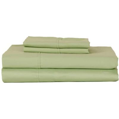 Castle Hill London - 410 Thread Count Cotton Sateen Sheet Set Deep Pocket - King - Misty jade Castle Hill London - 410 Thread Count Cotton Sateen Sheet Set Deep Pocket - King - Misty jade