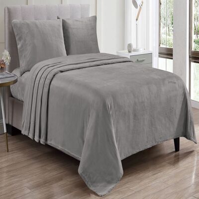Plazatex - Kansas Wrinkle Resistant Ultra Soft Solid Premium All Season Bed Sheet Set King Dark Grey - Dark Gray Plazatex - Kansas Wrinkle Resistant Ultra Soft Solid Premium All Season Bed Sheet Set King Dark Grey - Dark Gray