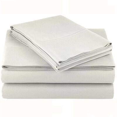 Kitcheniva - 4 Piece Bed Sheet Set Microfiber Comfort Ultra Soft Deep Pocket Sheets Beige King - Biege Kitcheniva - 4 Piece Bed Sheet Set Microfiber Comfort Ultra Soft Deep Pocket Sheets Beige King - Biege
