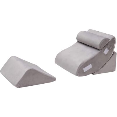 Costway - 4PCS Bed Wedge Pillow Set, Post Surgery Memory Foam Wedge Pillow for Back Neck Leg - Gray Costway - 4PCS Bed Wedge Pillow Set, Post Surgery Memory Foam Wedge Pillow for Back Neck Leg - Gray