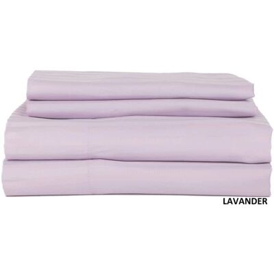 Castle Hill London - 600 Thread Count Sateen Stripe Sheet Set - Queen - Lavendar Castle Hill London - 600 Thread Count Sateen Stripe Sheet Set - Queen - Lavendar