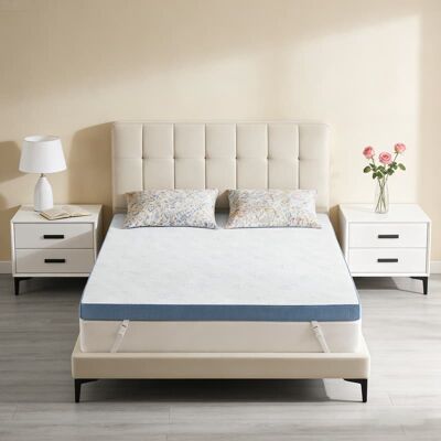 Dyonery - 3" Firm Mattress Topper for Pressure Relief, High-Density Mattress Pad with Removable Cover, CertiPUR-US Certified - White Dyonery - 3" Firm Mattress Topper for Pressure Relief, High-Density Mattress Pad with Removable Cover, CertiPUR-US Certified - White