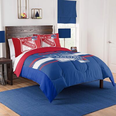 Sweet Home Collection - NHL New York Rangers Comforter & Pillow Sham Set- Full/Queen - Multicolored Sweet Home Collection - NHL New York Rangers Comforter & Pillow Sham Set- Full/Queen - Multicolored