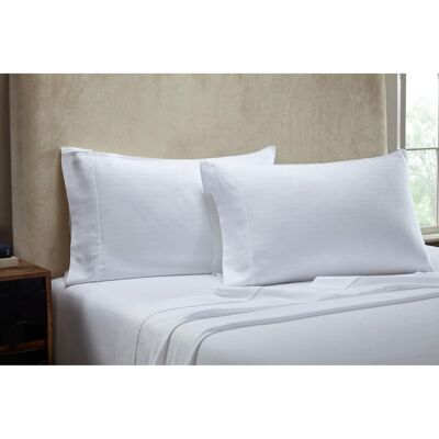Knightsbridge - 1000 Thread Count Herringbone Sateen Sheet Set - 4-Piece - Queen 60x80" - White Knightsbridge - 1000 Thread Count Herringbone Sateen Sheet Set - 4-Piece - Queen 60x80" - White