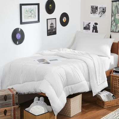 Sweet Home Collection - 7PC Campus Ready Dorm Twin XL Bedding Bundle, Solid Comforter, Bed Pillows and Sheet Set - White Sweet Home Collection - 7PC Campus Ready Dorm Twin XL Bedding Bundle, Solid Comforter, Bed Pillows and Sheet Set - White