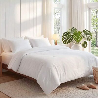 Malletson - King Size Bed Sheet Set - 6-Piece Luxury All Season Bedding Collection, Soft Polycotton Blend Sheets with Pillowcases - White Malletson - King Size Bed Sheet Set - 6-Piece Luxury All Season Bedding Collection, Soft Polycotton Blend Sheets with Pillowcases - White