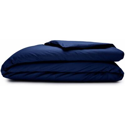 Sleepgram - Supima 400 Thread Count Cotton Duvet Cover w/ Travel Bag, Twin - Blue Sleepgram - Supima 400 Thread Count Cotton Duvet Cover w/ Travel Bag, Twin - Blue