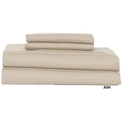 Castle Hill London - 600 Thread Count Sateen Stripe Sheet Set - Queen - Taupe Castle Hill London - 600 Thread Count Sateen Stripe Sheet Set - Queen - Taupe