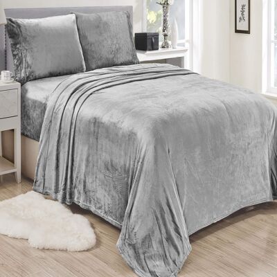 Plazatex - Lavana Microplush Ultra Premium All Season Soft Brushed Sheet Sets, Queen, Light Grey - Ltgrey Plazatex - Lavana Microplush Ultra Premium All Season Soft Brushed Sheet Sets, Queen, Light Grey - Ltgrey